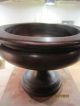 Mid Century Wood Hand Turned Pedestal Fruit/centerpiece Bowl Made In Italy Bowls photo 4