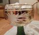 3 German Roemer Wine Glasses - Etched,  Gold Trim,  Green Ring Base - Altötting Stemware photo 5