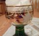2 German Roemer Wine Glasses - Etched,  Gold Trim,  Green Ring Base - Altötting Stemware photo 5