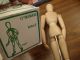 New Vintage Artists Model Articulated Mannequin Jointed Wood Sculpture In Box Carved Figures photo 2