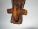 A 19th C Black Forest Owl Crop Hook Carved Figures photo 2