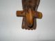 A 19th C Black Forest Owl Crop Hook Carved Figures photo 4