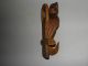 A 19th C Black Forest Owl Crop Hook Carved Figures photo 8