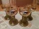 4 German Roemer Wine Glasses - Etched,  Gold Trim,  Green Ring Base - Altötting Stemware photo 1