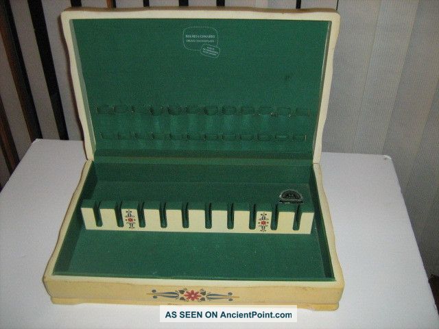 Phenominal Vintage Flatware Decorative Wood Box By Internat ' L Silver Co.  Lqqk Boxes photo