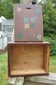 Antique Sliding Lid Document Or Candle Box Paint All Sides 19c Boxes photo 1