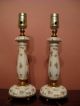 Circa 1940 ' S Cottage Style Hand Painted Porcelain Table / Dresser Lamps Lamps photo 1