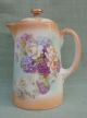 Antique 19th Century German Bavaria Coffee Tea Chocolate Pot Hand Painted Lilacs Teapots & Tea Sets photo 1