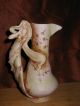 Antique Porcelain Pitcher,  Handle Is A Woman Must See Very Old Pitchers photo 2