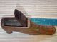 Large Wood Snuff Shoe,  Brass Square On Hinged Lid,  Brass Cleats On Heel And Toe Boxes photo 3