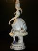 Antique Capodimonte Dresden Lady Queen Dancer Porcelain Figurine Half Doll Rel Figurines photo 9