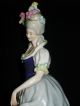 Antique Capodimonte Dresden Lady Queen Dancer Porcelain Figurine Half Doll Rel Figurines photo 3