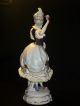 Antique Capodimonte Dresden Lady Queen Dancer Porcelain Figurine Half Doll Rel Figurines photo 7