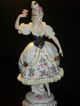 Antique Capodimonte Dresden Lady Queen Dancer Porcelain Figurine Half Doll Rel Figurines photo 8
