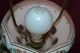 Antique Art Deco Glass Lamp White Porcelain Pink Flowersunique Teardrop Crystals Lamps photo 9