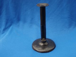 Antique Rolled Iron Hog Scraper Candlestick photo