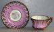 Vintage Royal Sealy Porcelain China 3 - Footed Pink Cup & Reticulated Saucer Japan Cups & Saucers photo 1