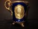 Meissen Rare 19th C Footed Cup Cobalt Gilt Raised Medallions Look Other photo 1
