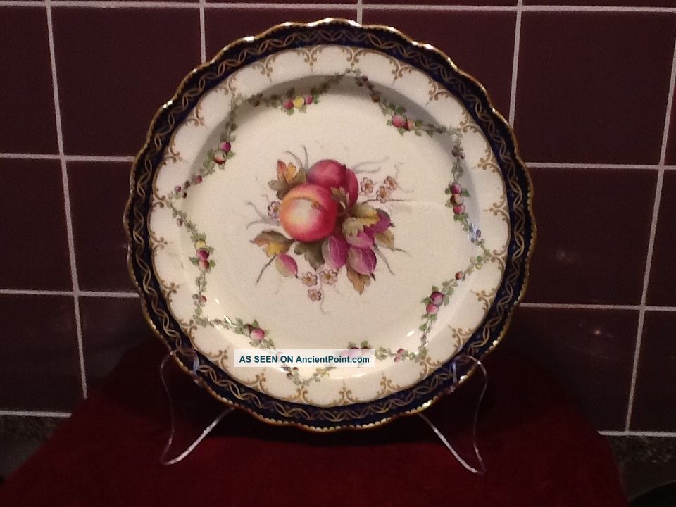 Royal Worcester Hand Painted Fruit Plate 1 Bowls photo