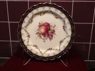 Royal Worcester Hand Painted Fruit Plate 1 photo
