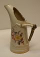 Antique Early 1900’s German Porcelain Hand Ptd Small Ewer Vases photo 1