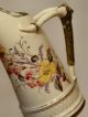 Antique Early 1900’s German Porcelain Hand Ptd Small Ewer Vases photo 2