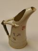 Antique Early 1900’s German Porcelain Hand Ptd Small Ewer Vases photo 4