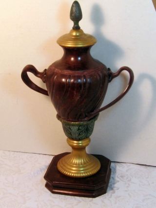 18 Inch Bronze Urn With Offset Handles photo