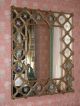 Venetian Murano Glass Wall Mirror W/ Amber Glass Flowers,  Art Deco Styling Mirrors photo 1