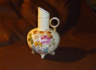 Antique Victoria Carlsbad Vintage Pitcher Hand Painted Art Nouveau Floral Vase photo