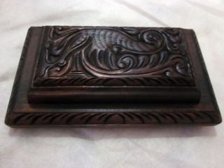 Wooden Swan Hand Carved Double Size Magic Box,  Hide Gem & Jewelry Box Ceylon photo