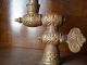 Antique Brass Gas Lamp On Plaque Must See Lamps photo 3