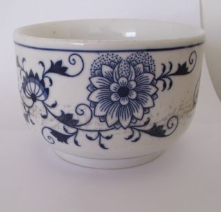 Antique Porcelain Bowl Made By Meissen (bohemia).  With Blue Design. photo