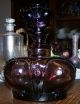 Vintage Victrylite Amethyst Crown Decanter With Stopper Oshkosh Wis Italy Large Decanters photo 2