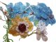 Antique Vtg French Beaded Flowers Victorian Hand Wired Glass Seed Bead Bouquet Other photo 9