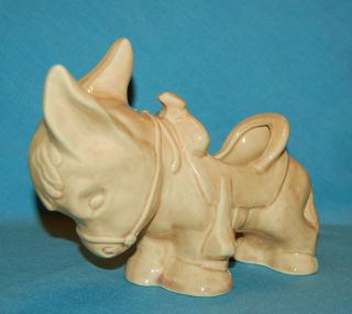 Vintge Porcelain Ceramic Peach Color Pottery Donkey Mule Horse Figurine/planter photo
