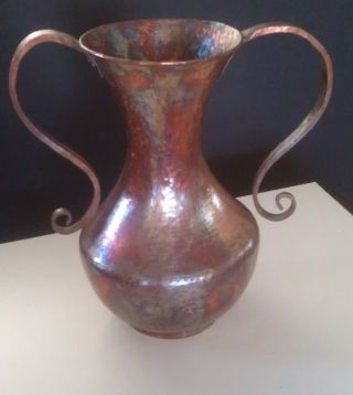 Mexican Copper Hand Hammered Vase photo