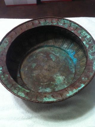 Vintage Antique Cooper Bowl photo