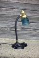 Vintage Cast Iron Steampunk Gooseneck Insulator Lamp Lamps photo 3
