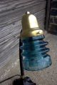 Vintage Cast Iron Steampunk Gooseneck Insulator Lamp Lamps photo 4