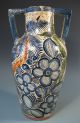 Very Fine Spain Spanish Polychrome Majolica Two Handle Vase Ca.  19th Century Urns photo 2