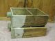 2 Matching Small Finger Jointed Wood Wooden Box Bin Drawers W/ Spool Handles Boxes photo 2