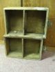 2 Matching Small Finger Jointed Wood Wooden Box Bin Drawers W/ Spool Handles Boxes photo 5