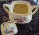 Antique W.  S.  George Sugar Bowl Canary Color ' Lido Blossoms ' Creamers & Sugar Bowls photo 2