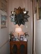 Iron Starburst Style Mirror Frame In Old Black Iron Finish Mirrors photo 9