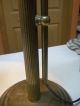 Antique Brass Lamp Table Lamp Arts And Craft Rewired Natural Patina Lamps photo 9