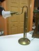 Antique Brass Lamp Table Lamp Arts And Craft Rewired Natural Patina Lamps photo 1
