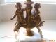 Rare Antique Neo Classic Crystal Cut Glass Prism Brass & Marble Cherubs Lamp Lamps photo 6