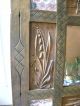 Antique Wood Mirror With Brass Hooks Mirrors photo 2