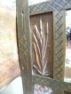 Antique Wood Mirror With Brass Hooks Mirrors photo 3